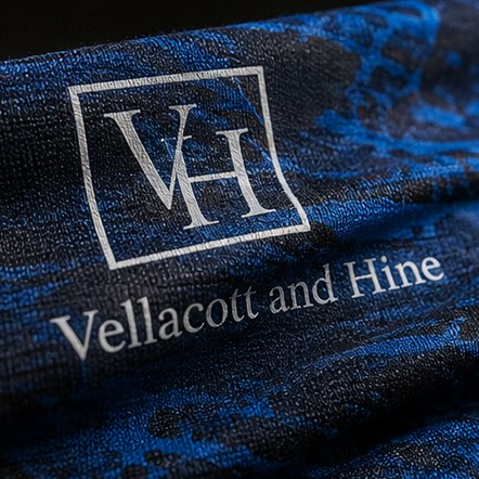 Branded neck gaiters with logo